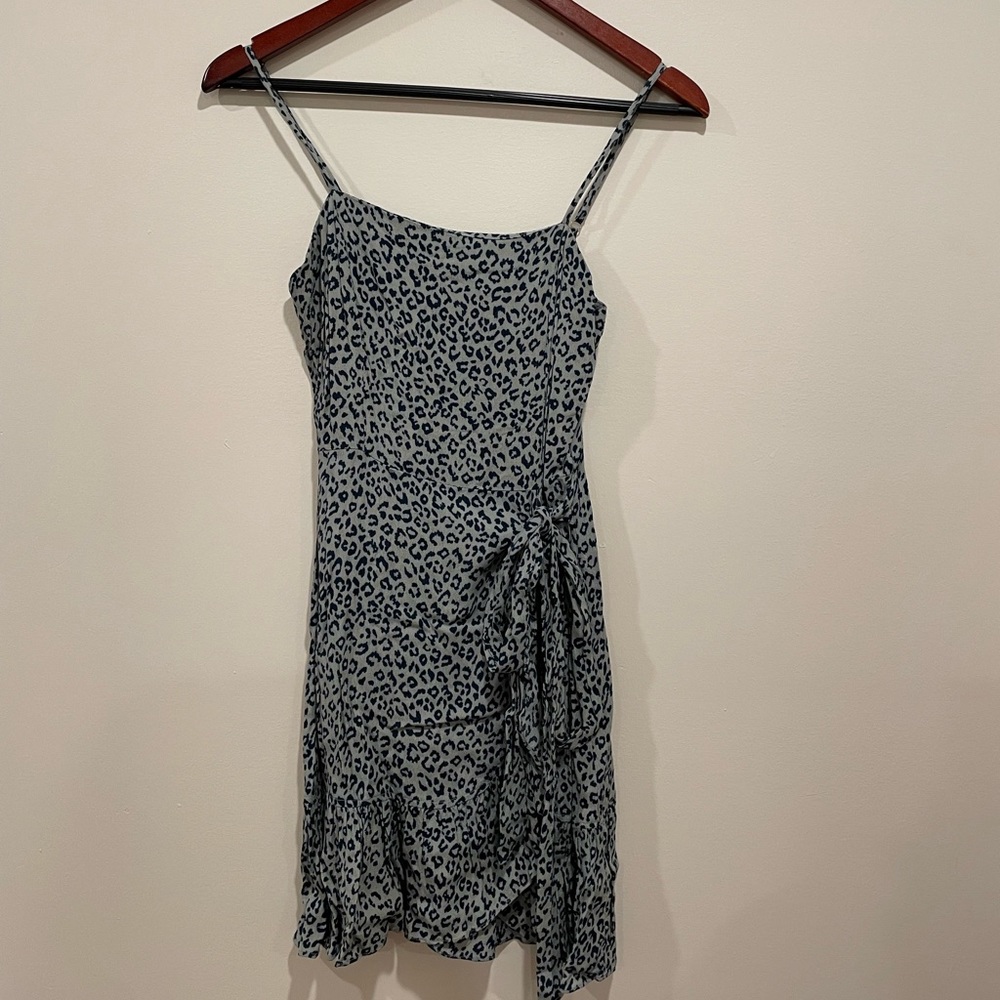 Pitaya cheetah tie up dress